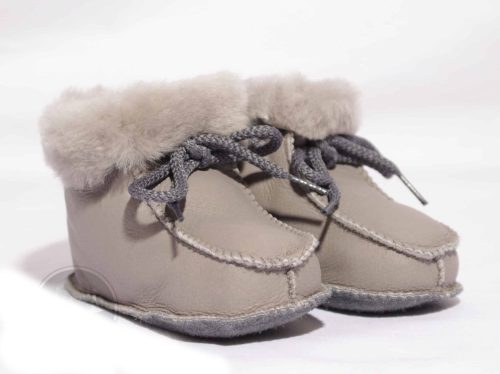 Babyslofjes Nappa Leer Deluxe  (Grijs)