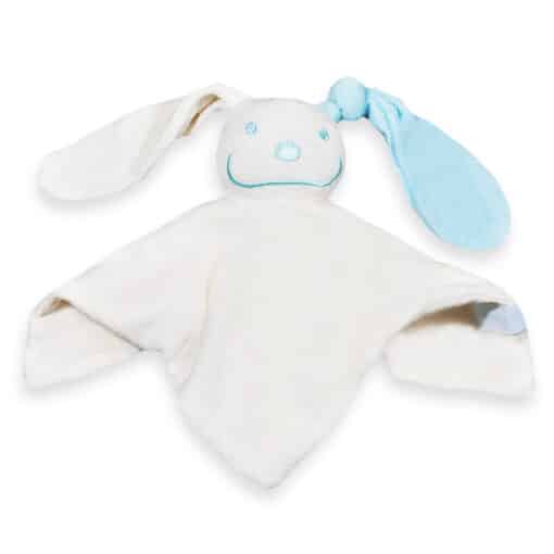 Tutpoppetje ecru met blauw oor