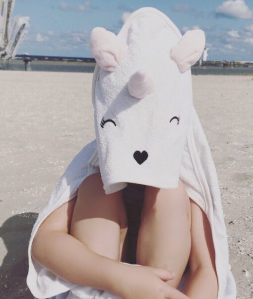Unicorn Badcape - extra groot 100cm x 90cm