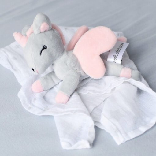 Unicorn Doekje Grijs-rose