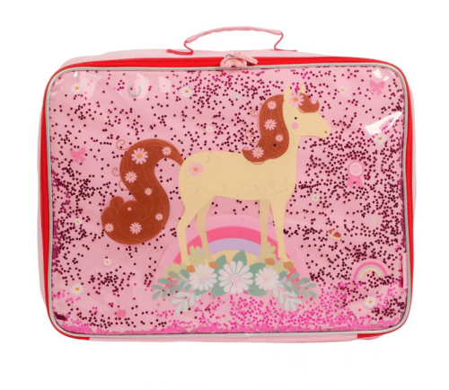 Koffer glitter paard