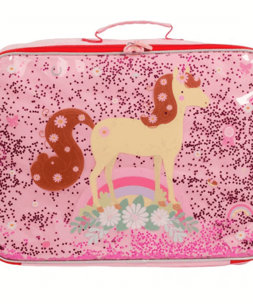 Koffer glitter paard