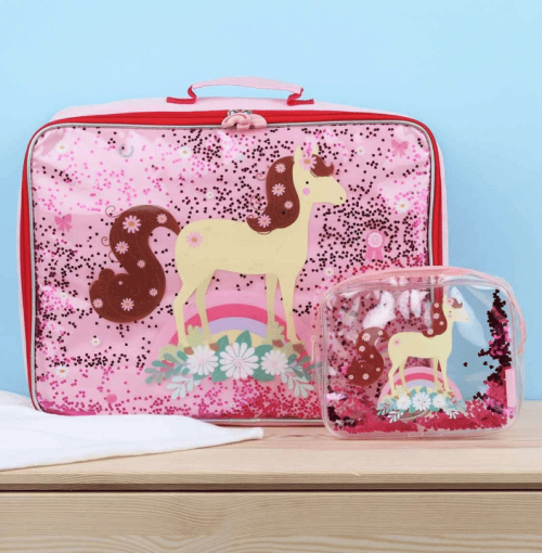 koffer glitter paard