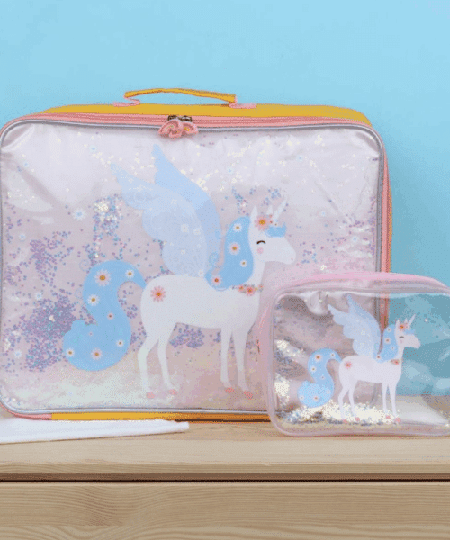 Koffer: Glitter - eenhoorn