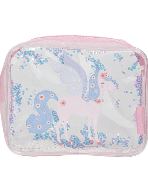 Toilettasje: Glitter - eenhoorn