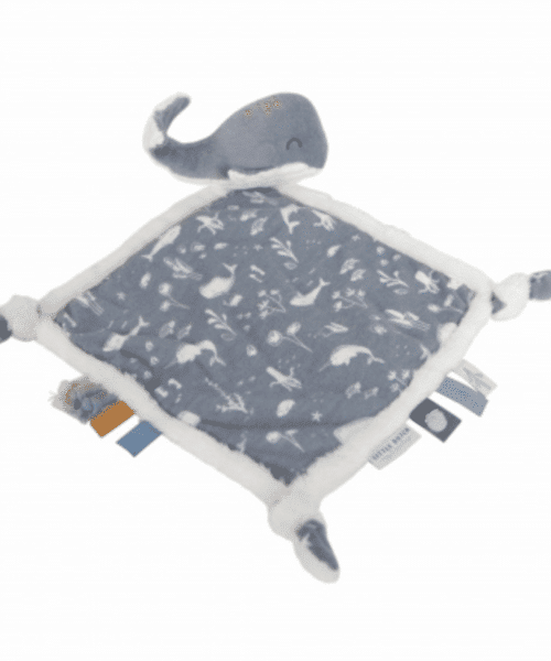 Knuffeldoek Walvis Ocean Blue