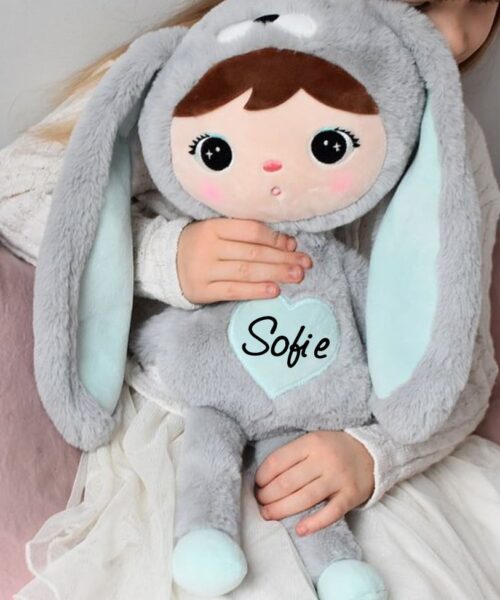 Metoo Grey/Mint Bunny 50cm