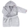 Badjas grijs met naam Organic Bathrobe Grey