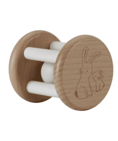 Rammelaar roller - Beige - Baby Bunny