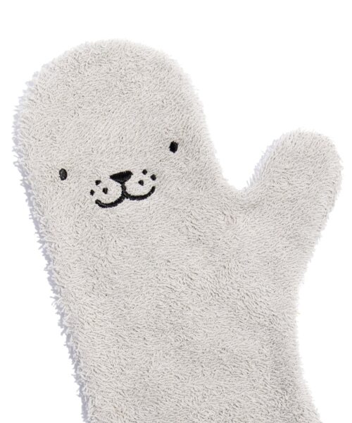 Grijze Zeehond Shower glove