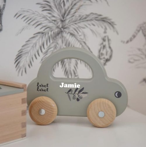 Alternative view of Houten auto Label-label (5 variaties)