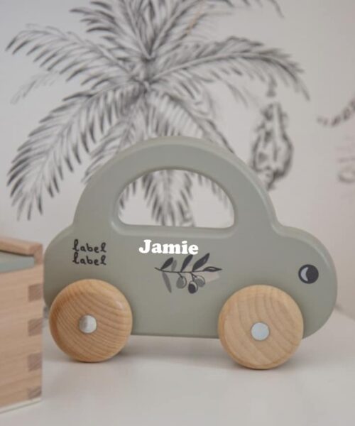 Alternative view of Houten auto Label-label (5 variaties)