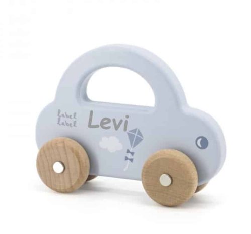 Label Label – LITTLE CAR – blauw met naam