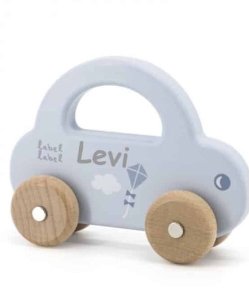 Label Label – LITTLE CAR – blauw met naam