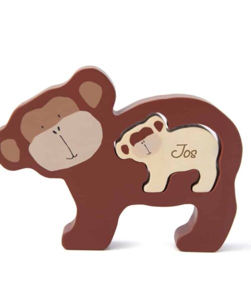 Houten babypuzzel met naam ( 3 variaties) Gegraveerd