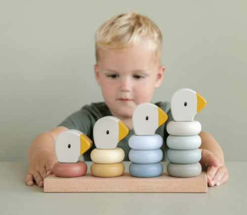 Stapelaar Little Goose Family met naam (gegraveerd) Little Dutch