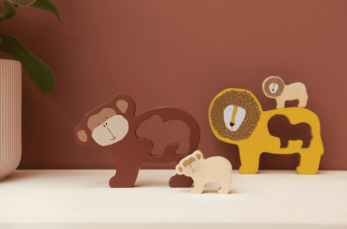 Houten puzzel met naam baby