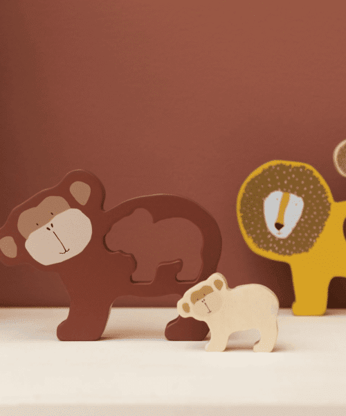 Houten puzzel met naam baby