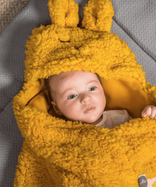 Wikkeldeken Bunny 100x105cm - Mustard