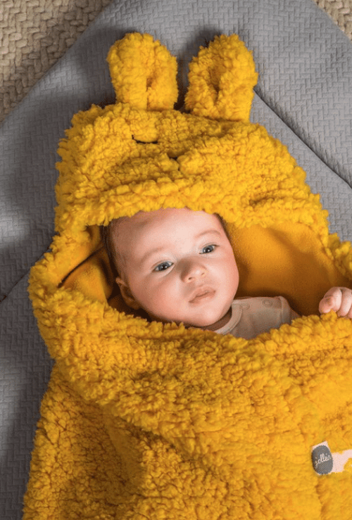 Wikkeldeken Bunny 100x105cm - Mustard