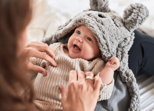 Wikkeldeken Bunny 100x105cm grey