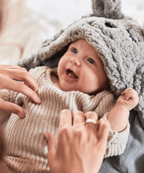 Wikkeldeken Bunny 100x105cm grey