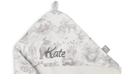 Badcape 75x75cm - Pimpelmees Forest Animals met naam