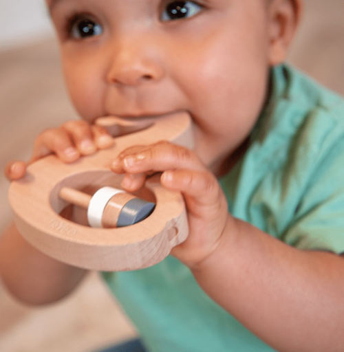 houten rammelaar zwaan