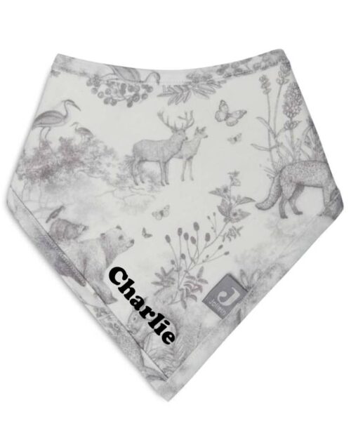 Slabbetje Bandana Forest Animals met naam