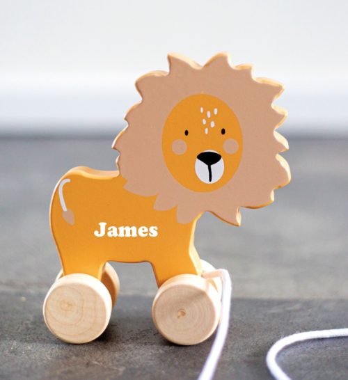 Alternative view of Houten Speelgoed Trekdier - met naam