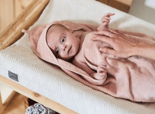 Badcape Badstof 75x75cm - Pale Pink