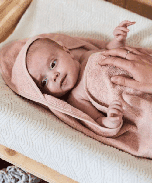 Badcape Badstof 75x75cm - Pale Pink