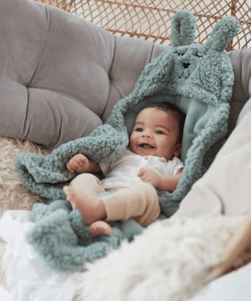 Wikkeldeken Bunny 100x105cm - Ash Green