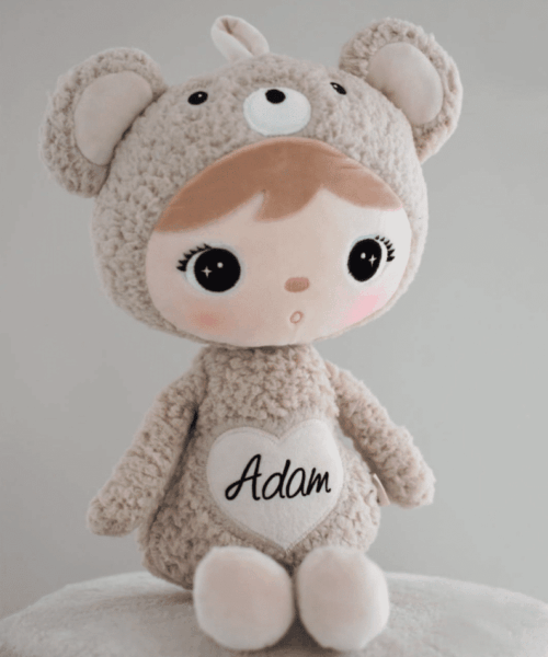 Metoo Doll Beer Beige met naam