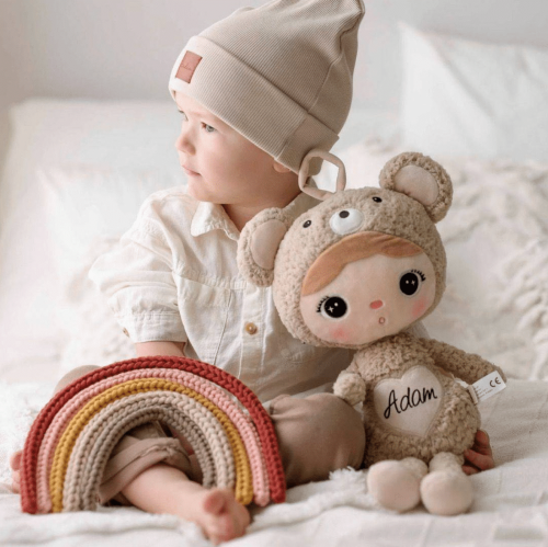 Metoo Doll Beer Beige met naam