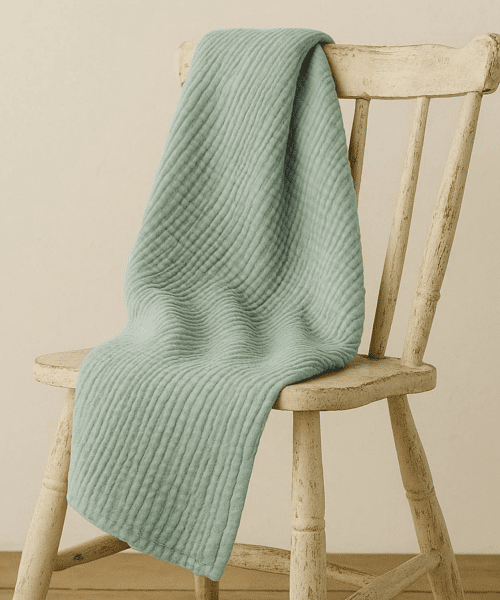 Swaddle / Hydrofiele doek 100×100 cm. Stone green.