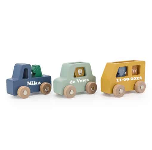 Houten dierenauto set Trixie
