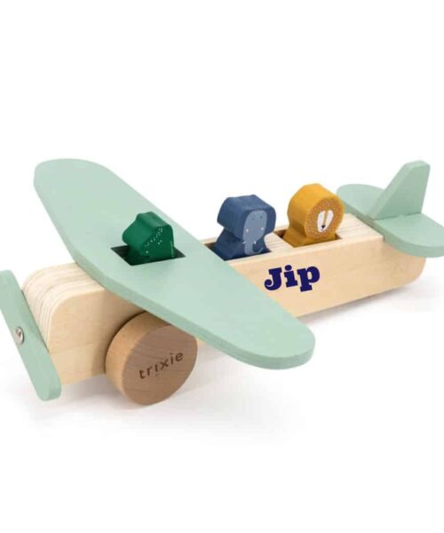 Houten dierenvliegtuig