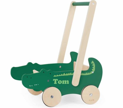 Houten duwkar - Meneer Krokodil