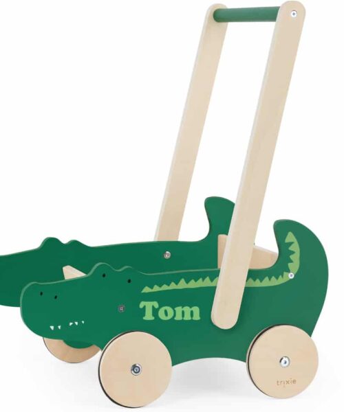 Houten duwkar - Meneer Krokodil