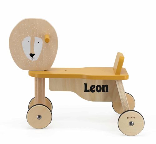 Houten loopfiets - Meneer Leeuw met naam