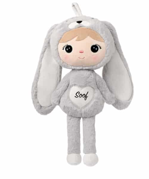 Pop Bunny Silver Grey met naam