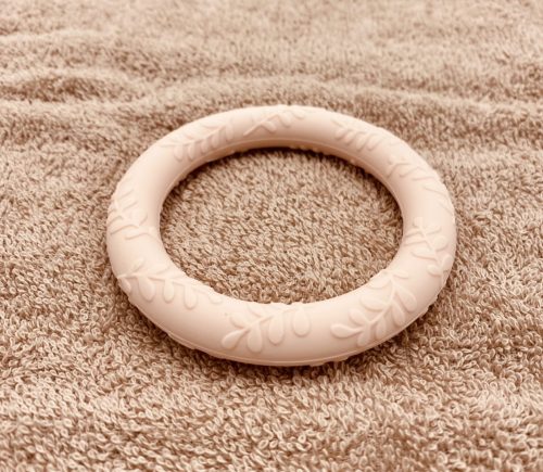 Siliconen bijtring Leaves - Strawberry