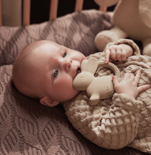 Bijtring Rubber Bunny - Nougat