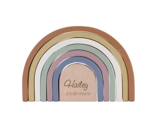 Regenboog Little Dutch Vintage met naam (gegraveerd)
