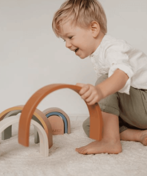 Regenboog Little Dutch Vintage met naam (gegraveerd)