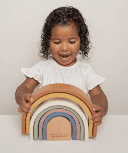 Regenboog Little Dutch Vintage met naam (gegraveerd)