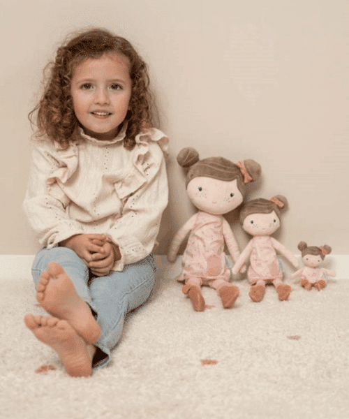 Alternative view of Knuffelpop Rosa Little Dutch met naam