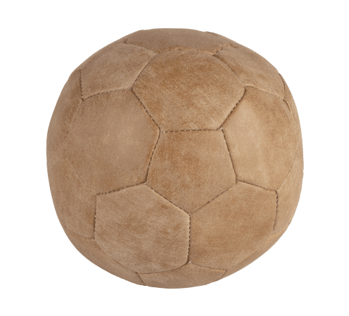 Gave vintage voetbal in bruin van BamBam. Scoren!!
