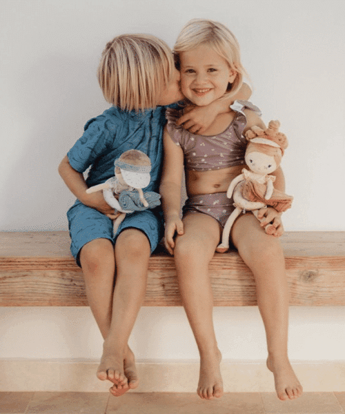 Alternative view of Knuffelpop Mila Little Dutch met naam